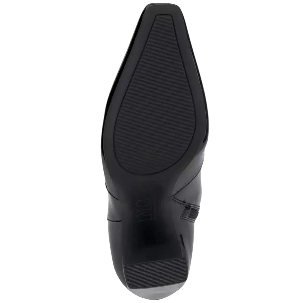 INC International Concepts Orisa Black Patent Leather Over‎ The Knee Boots 9.5M
